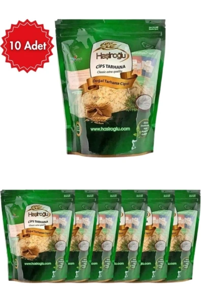 Haşiroğlu Doğal Tarhana Cips 225 gr x 10 Paket | Katkısız & Fırınlanmış Sağlıklı Atıştırmalık ürün görseli 1