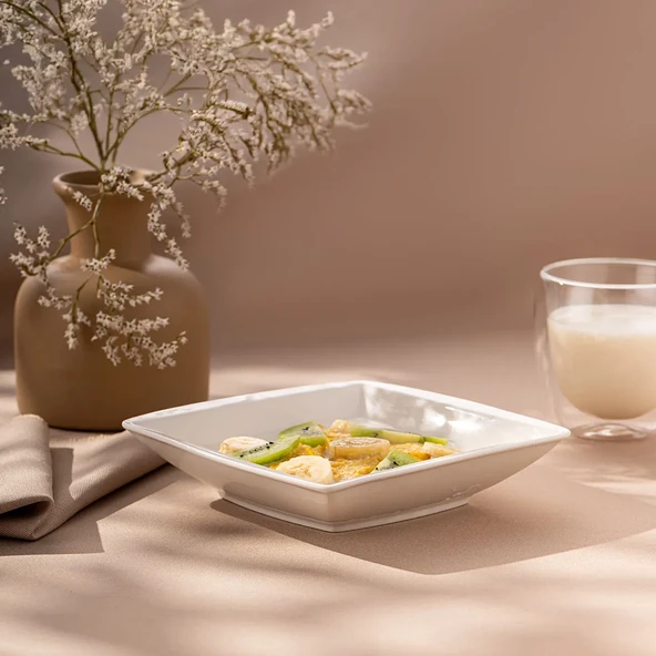 EMSAN Pamukkale Kare Çukur Tabak  18 Cm ürün görseli 1