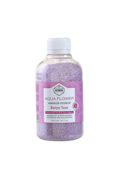 BATHQUEEN Aqua Flower Manikür Pedikür Banyo Tuzu 200gr (EPSOM SALT) ürün görseli 1