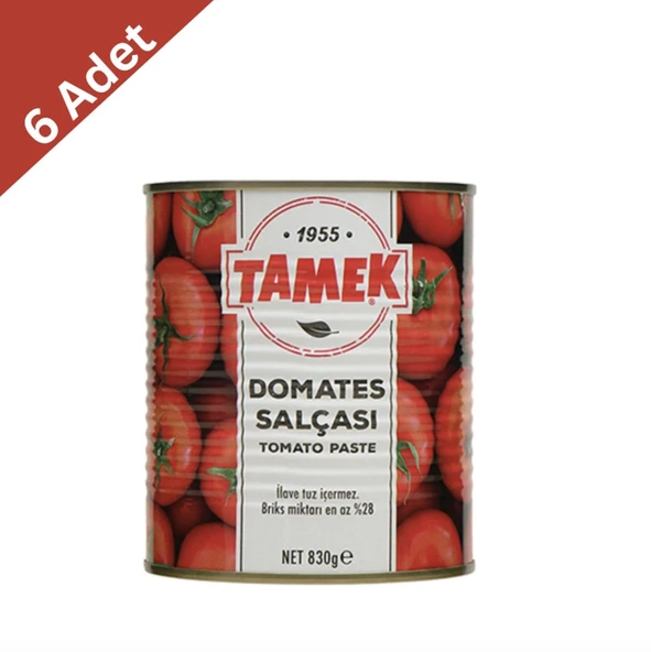 TAMEK Domates Salçası 830 gr x 6 Adet ürün görseli 1