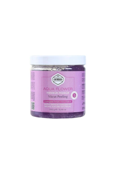 BATHQUEEN Aqua Flower Peeling Magnezyum (EPSOM SALT) Esaslı Vücut Peelingi ürün görseli 1