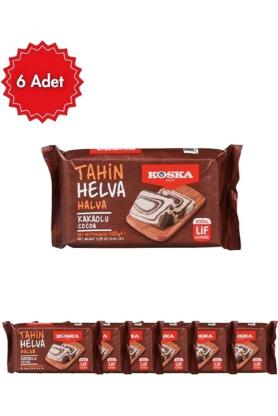 Koska Kakaolu Helva 500 gr x 6 Paket (Ekonomik Avantaj Koli) ürün görseli 1