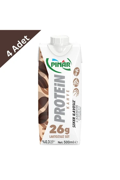 Pınar Protein Kahveli Süt 500 ml x 4 Adet ürün görseli 1