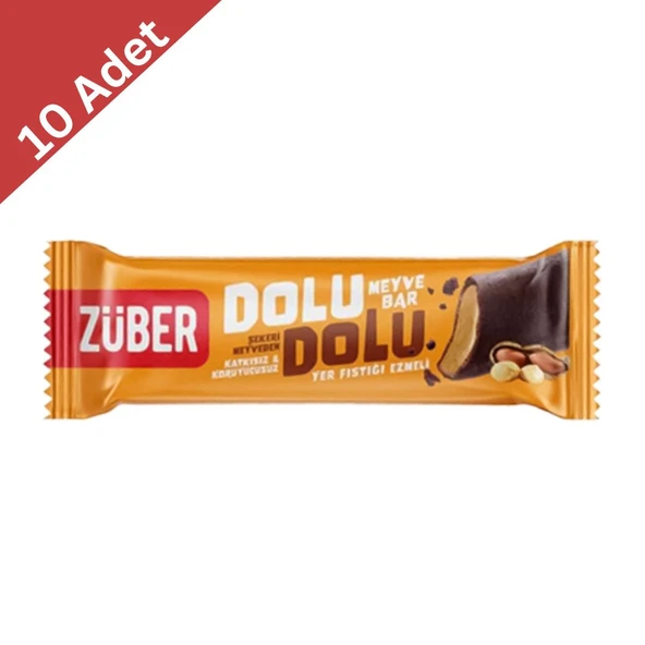 Züber Dolu Dolu Yer Fıstığı Ezmeli Meyve Bar 30 G x 10 Adet ürün görseli 1