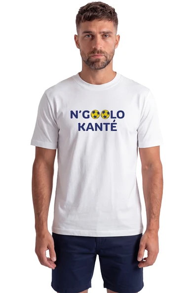 ''N'Goolo Kante'' Futbol Temalı Baskılı %100 Pamuk Rahat Kesim Premium Erkek Taraftar Tişört ürün görseli 1