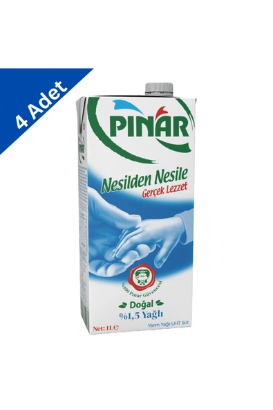 Pınar Yarım Yağlı Süt 1 L x 4 Adet ürün görseli 1