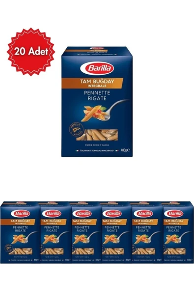 Barilla Tam Buğday Burgu Makarna 500 gr x 20 Adet | Yüksek Lifli & Sağlıklı Seçim | Italyan Usulü ürün görseli 1