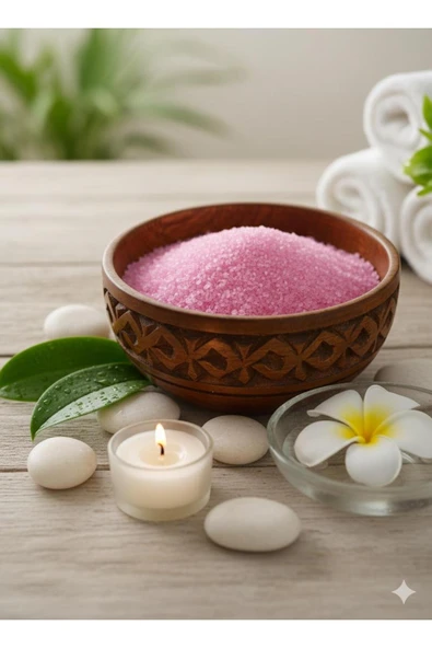 BATHQUEEN Pink Dream Manikür Pedikür Spa Banyo Tuzu 1000gr (EPSOM SALT) ürün görseli 1