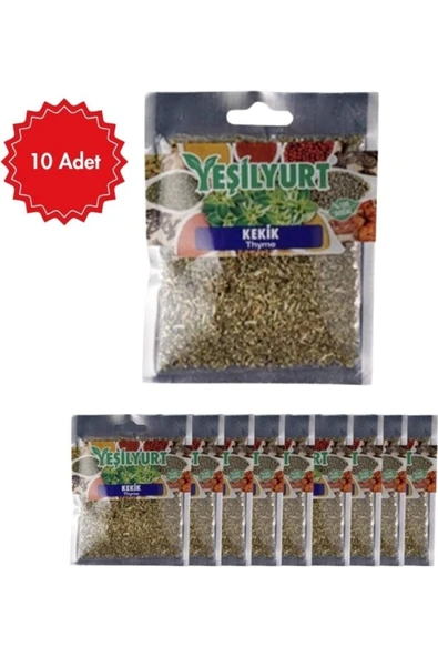 yeşilyurt Kekik 25 G x 10 Adet | Doğal ve Katkısız Baharat | Et, Salata ve Çorbalar Için ürün görseli 1