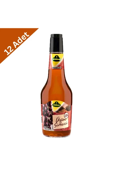 Kühne Üzüm Sirkesi 500 ml x 12 Adet (Cam Şişe) ürün görseli 1