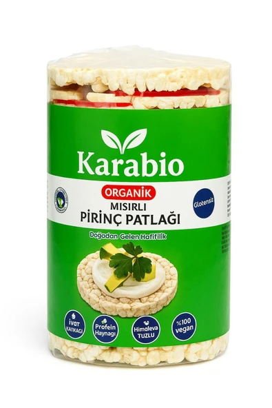 karabio Organik Mısırlı Pirinç Patlağı 90 gr ürün görseli 1