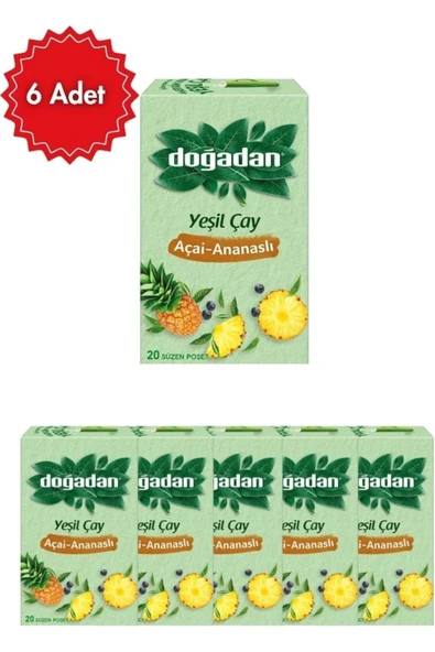 Doğadan Açai Ananas Poşet Çay x 6 Paket ürün görseli 1