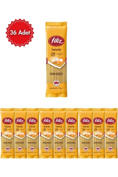 FİLİZ Yumurtalı Uzun Erişte Makarna x 36 Adet | Geleneksel Tat & Pratik Pişirme | Doyurucu Seçim ürün görseli 1