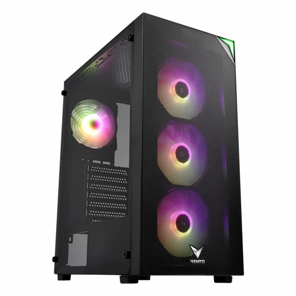 Vento VG4200S 850W 80+ Bronz USB 3.2 RGB eATX Mid Tower Siyah Kasa ürün görseli 1