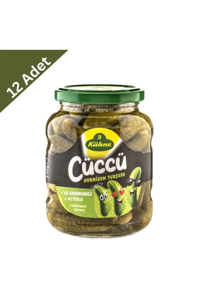 Kühne Cüccü Kornişon Turşusu 370 ml x 12 Adet ürün görseli 1