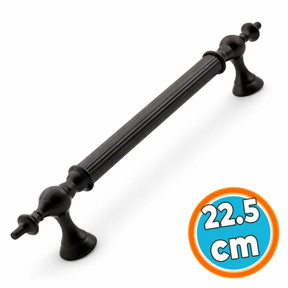 Kapı Çekme Kolu Tutma Kulpu Kulbu Çelik Dış Kapı Tutamağı Sürgülü Kapı Kol Mat Siyah 22.5 Cm ürün görseli 1
