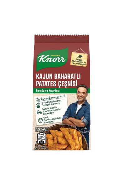 Knorr Kajun Baharatlı Patates Çeşnisi 60 gr Paket (8 ADET) ürün görseli 1