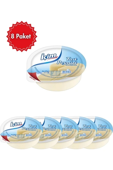 İçim Tost Peyniri 400 G x 8 Paket – Kolay Eriyen Peynir, Tost ve Yemekler Için ürün görseli 1