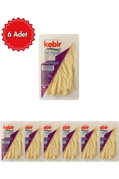 Kebir Tel Peyniri 500 gr x 6 Adet – Doğal, Tam Yağlı, Lif Lif Ayrılan Karadeniz Lezzeti ürün görseli 1