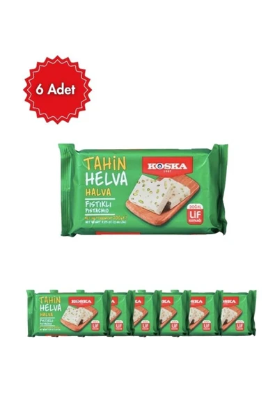 Koska Fıstıklı Helva 500 g x6 Adet | Geleneksel Tatlı Alternatifi ürün görseli 1