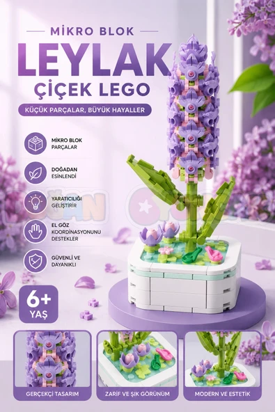 Mikro Blok Leylak Çiçek Lego - Lego Setleri Mini Lego - Çiçek Lego - Blossom Çiçek Lego ürün görseli 1