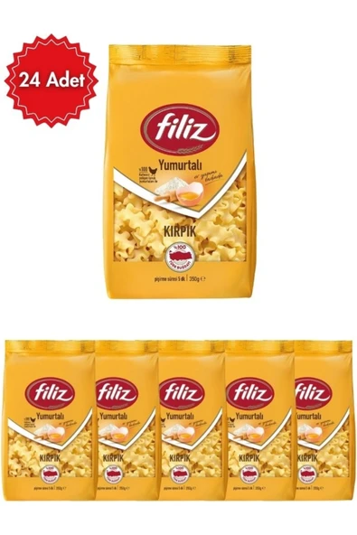 FİLİZ Yumurtalı Kırpık Makarna x 24 Adet | Geleneksel Çorbalık & Yemeklik | Besleyici Seçim ürün görseli 1