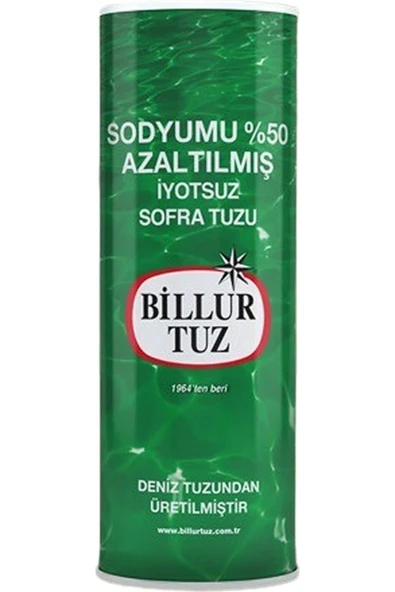 Billur Rafine Sodyumu %50 Azaltılmış İyotsuz Tuz 500 g x 6 Adet ürün görseli 1