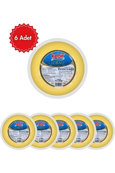 Kebir Gurme Tuzsuz Tereyağı 1 kg x 6 Adet | Kahvaltılık ve Yemeklik | Hamur İşi ve Tatlılar için ürün görseli 1