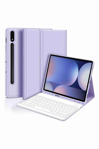 Fuchsia Galaxy Tab S10 Plus ile Uyumlu 12.4" Standlı Klavyeli Tablet Kılıfı ürün görseli 1