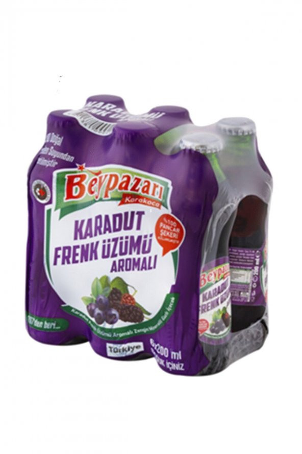 BEYPAZARI Soda Karadut Frenk Üzüm Aromalı 200 ml 6lı ürün görseli 1