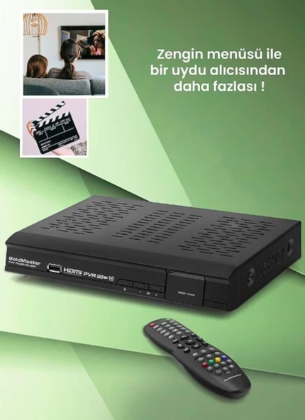 Goldmaster PVR-72600 FTA Uydu Alıcısı VİTRİN ürün görseli 1