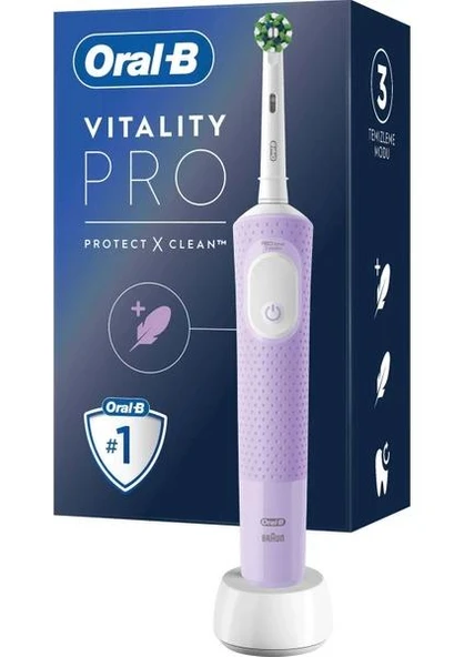 Oral-B Vitality Pro D103 Cross Action Lila Şarjlı Diş Fırçası ürün görseli 1