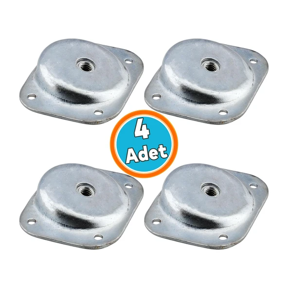 Montaj Aparatı Açılı Metal 4'lü Set Mobilya Ayak Bağlantı Aparatı M8 Civatalı Sehpa Masa Ayağı Tabanı ürün görseli 1