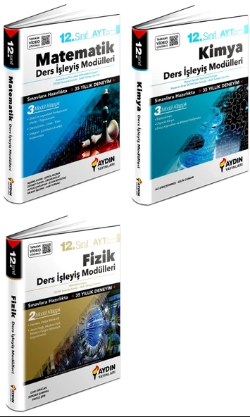 Aydın 2024 12. Sınıf Matematik + Fizik + Kimya Ders İşleyiş Modülleri 3 Kitap ürün görseli 1