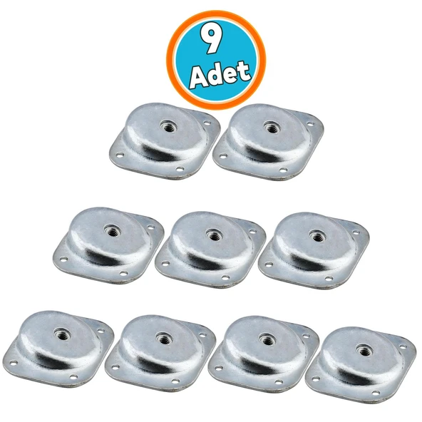 9 Adet Dereceli Açılı Metal Set Mobilya Ayak Bağlantı Aparatı M8 Sehpa Masa Ayağı Tabanı Montaj ürün görseli 1