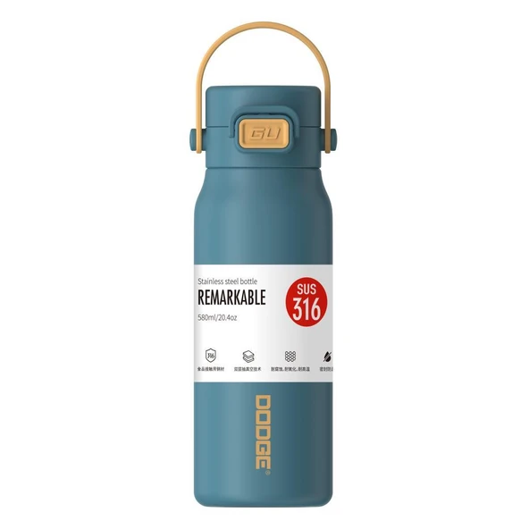 Dodge Çelik Termos Matara 580Ml Mavi ürün görseli 1