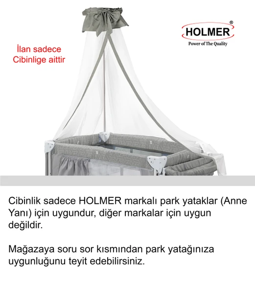 Holmer Lüks Cibinlik ( Holmer Park Yataklar/Anne Yanı İçin ) ürün görseli 1