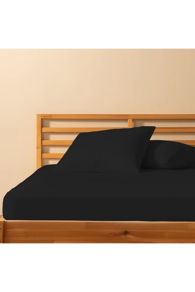 %100 Pamuklu Çift Kişilik Lastikli Çarşaf - 50x70 Yastık Kılıfı ( 2 Adet ) ürün görseli 1