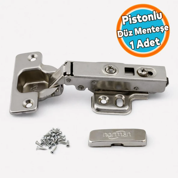 Pistonlu Tas Menteşe Mutfak Vestiyer Kiler Dolabı Mobilya Kapak Kapağı Metal Düz Krom ürün görseli 1