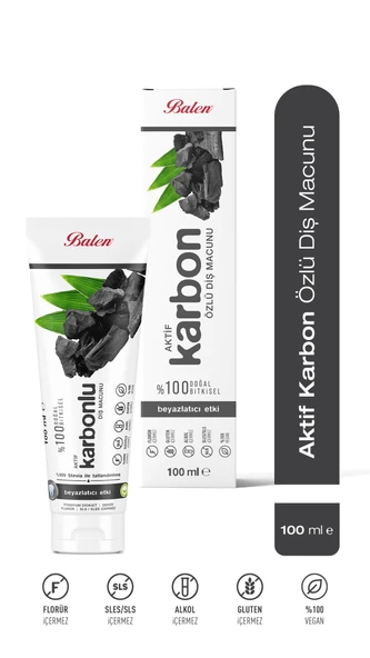 Doğal AKtif Karbon Özlü Diş Macunu * 100 ML ürün görseli 1