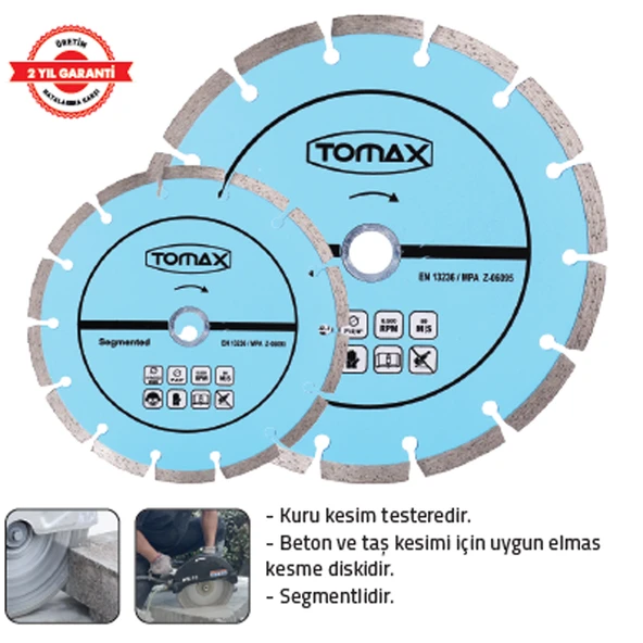 SEGMENTLİ ELMAS BETON KESİCİ 230 mm ürün görseli 1