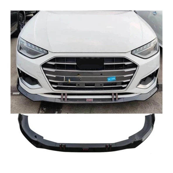 AUTOGP Audi a4 b9.5 ön tampon altı lip 3 parça kulaklı 2019+ ürün görseli 1
