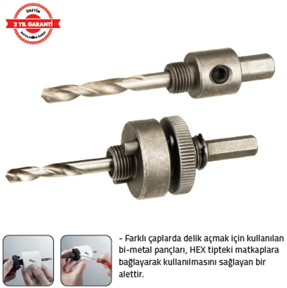 Bİ-METAL PANÇ ADAPTÖRÜ 14-30 mm HEX ürün görseli 1
