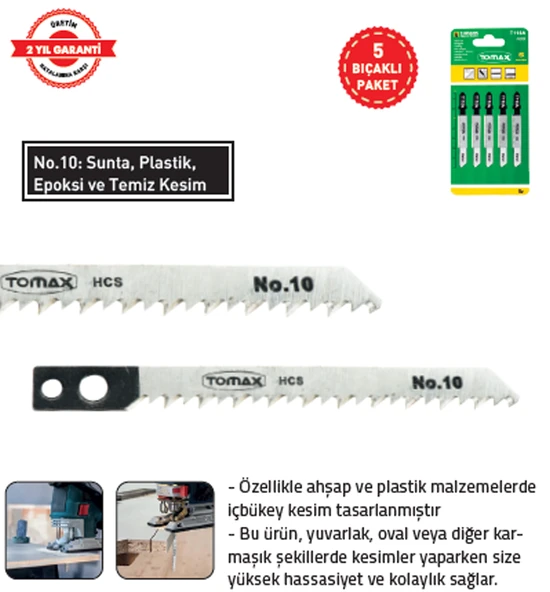 DEKUPAJ AĞZI BIÇAĞI (DELİKLİ) NO.10 (5x5 25 Adet) ürün görseli 1
