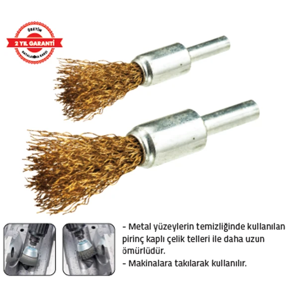 PİMLİ SAÇAKLI KALEM FIRÇA 17 mm (25 Adet) ürün görseli 1