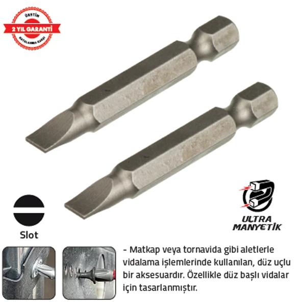 BİTS UÇ SLOT 5,5 x 50 mm DÜZ (30 Adet) ürün görseli 1