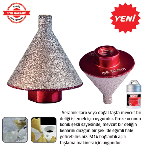 ELMAS EĞİMLİ PAH KIRMA UCU 9-50 MM ürün görseli 1