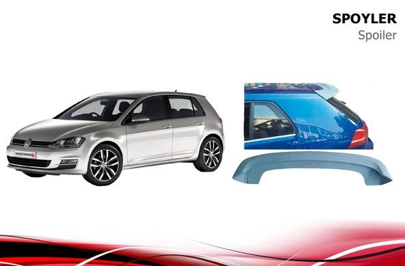 AUTOGP Vw Golf 7 bagaj üstü spoiler 2012+ ürün görseli 1