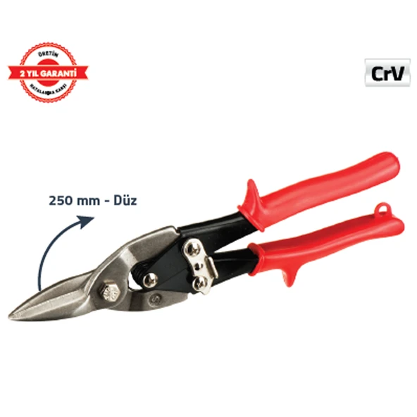 ALÜMİNYUM VE SAÇ KESME MAKASI DÜZ 250 mm ürün görseli 1