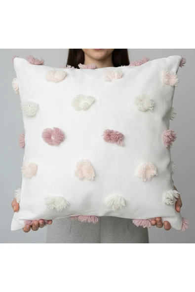 Ratemo Mobilya Premium Dokulu Dekoratif Kırlent Kılıfı 45x45 cm – Kabartmalı Desenli, Yüksek Kalite Kumaş ürün görseli 1